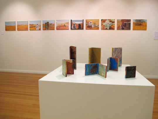 Installation image-Transit (artist books and Ashara)