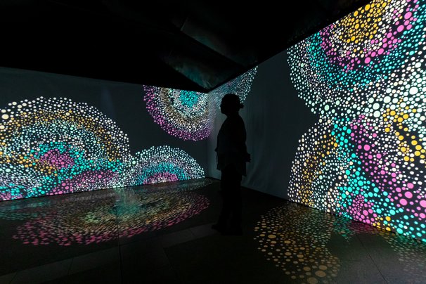 Walking through a Songline immersive projection